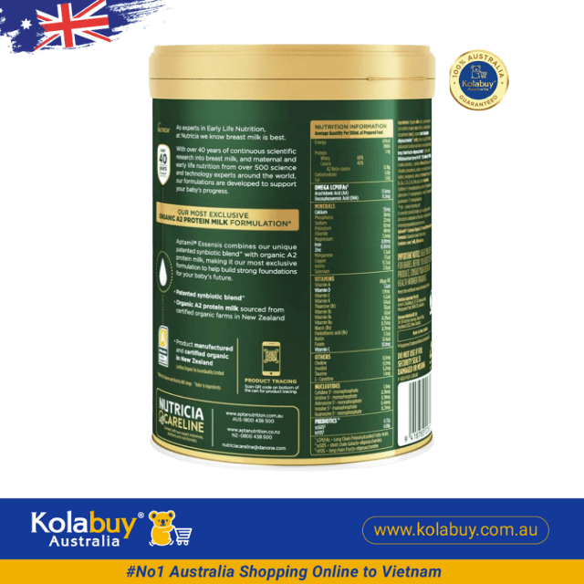 Sữa Aptamil Essensis số 1 cho bé từ 0-6 tháng Organic 900g