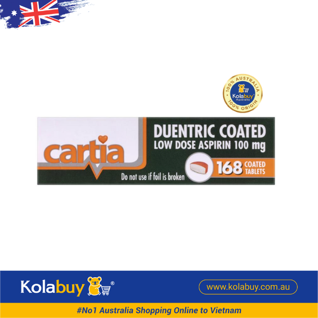 Viên uống hỗ trợ tuần hoàn máu Cartia 100mg của Úc 168 viên