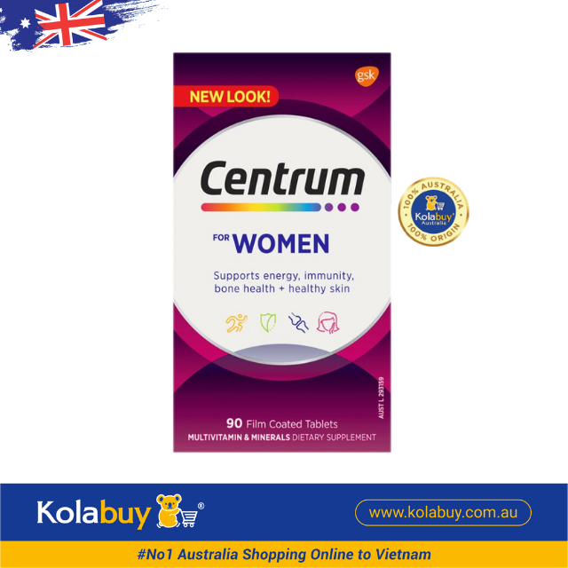 Viên uống Vitamin Tổng Hợp Cho Phụ Nữ Centrum For Women 90 viên