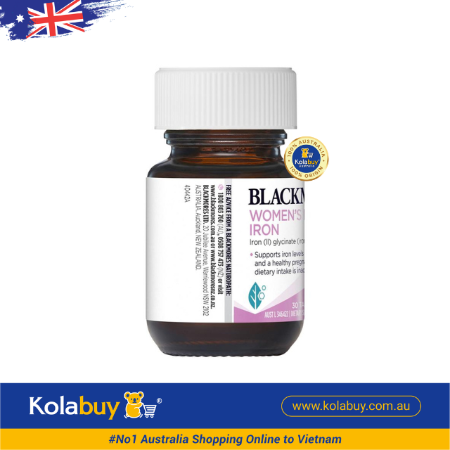 Viên uống bổ sung Sắt bầu Úc Blackmores Iron 30 viên