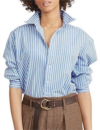 Big Fit Striped Cotton Shirt