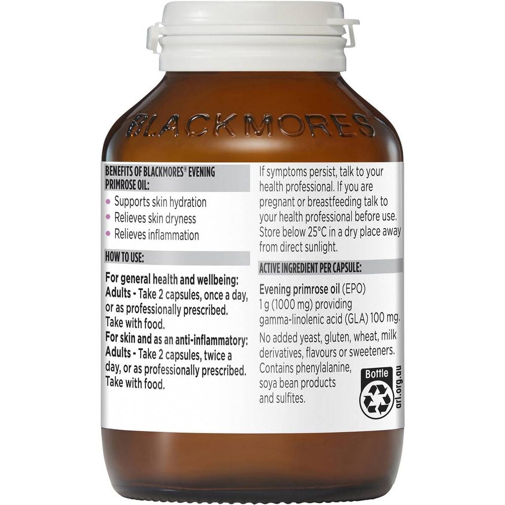 Viên uống Tinh dầu Hoa anh thảo Blackmores Evening Primrose Oil Skin Health 125 viên