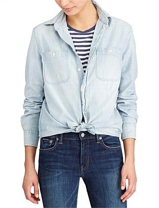 CHAMBRAY LONG SLEEVE SHIRT