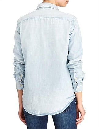 CHAMBRAY LONG SLEEVE SHIRT