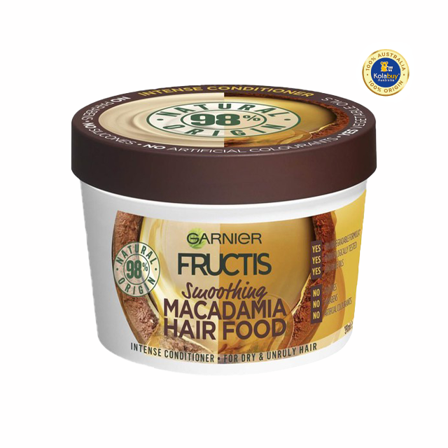 Mặt nạ mềm mượt tóc Garnier Fructis Smoothing  Macadamia Hair Food 390ml