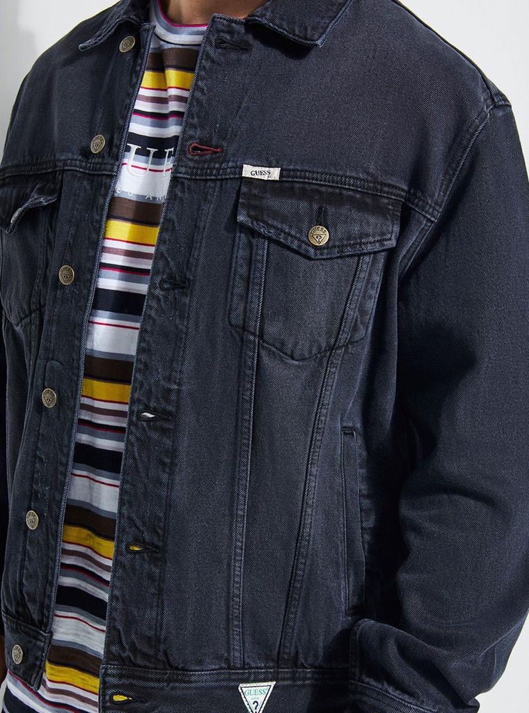 GUESS ORIGINALS DENIM JACKET LOGO ON BACK - ÁO NAM