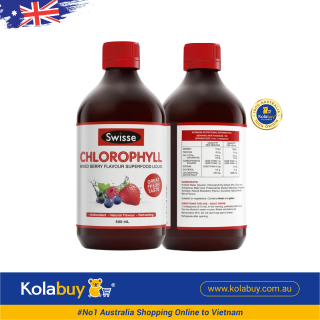 Nước diệp lục vị dâu Swisse Chlorophyll Mixed Berry 500ml