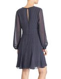 CREPE LONG SLEEVE DRESS