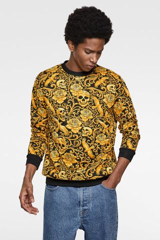 QUILTED JACQUARD SWEATSHIRT