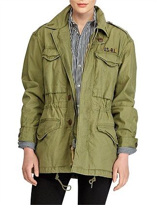 REVERSE CTN TWILL-MLTRY CMBT-COTTON-COAT