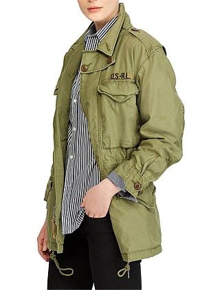 REVERSE CTN TWILL-MLTRY CMBT-COTTON-COAT