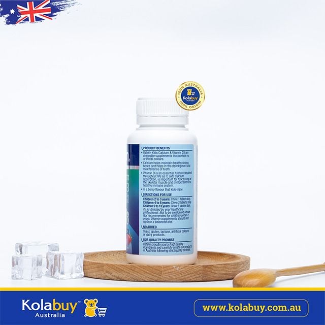 Viên nhai Bổ sung Canxi & Vitamin D3 Ostelin Kids Calcium & Vitamin D3 for Children 90 viên