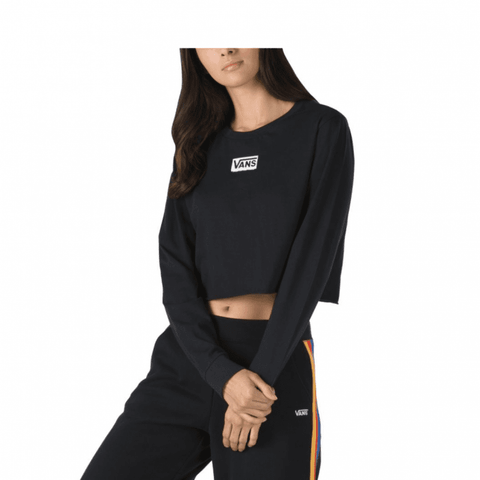 AVENUE LONG SLEEVE BLACK CROP