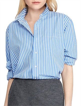 Big Fit Striped Cotton Shirt