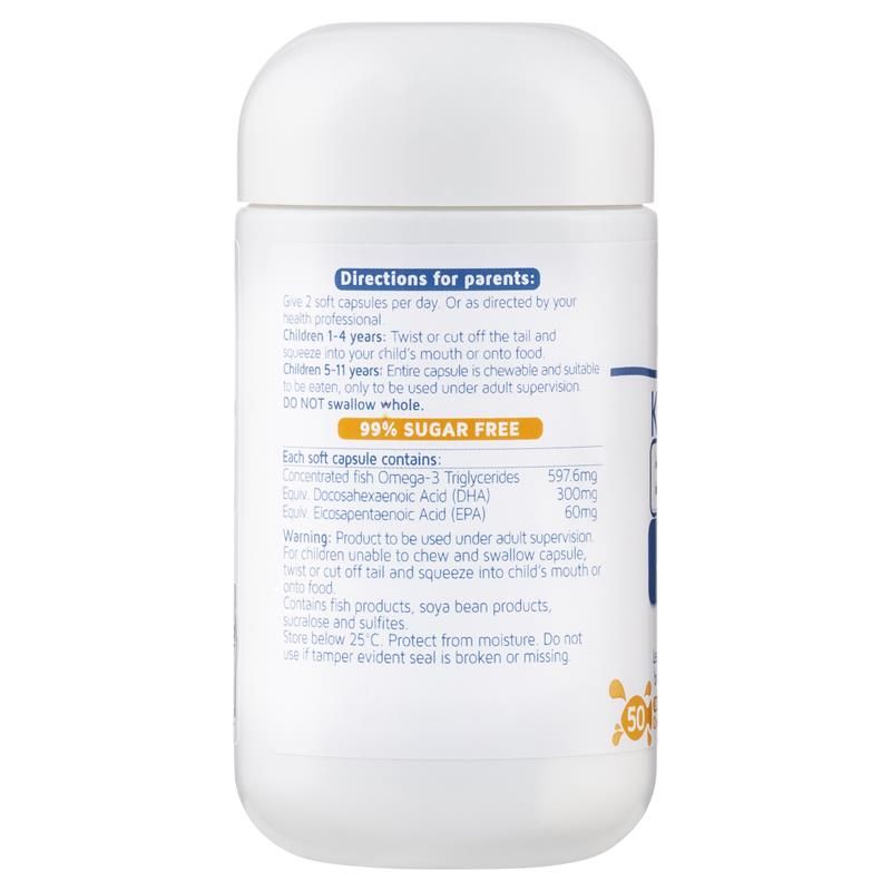 Viên nhai Nature's Way Kids Smart Bursts DHA 300mg Triple Strength 50 viên