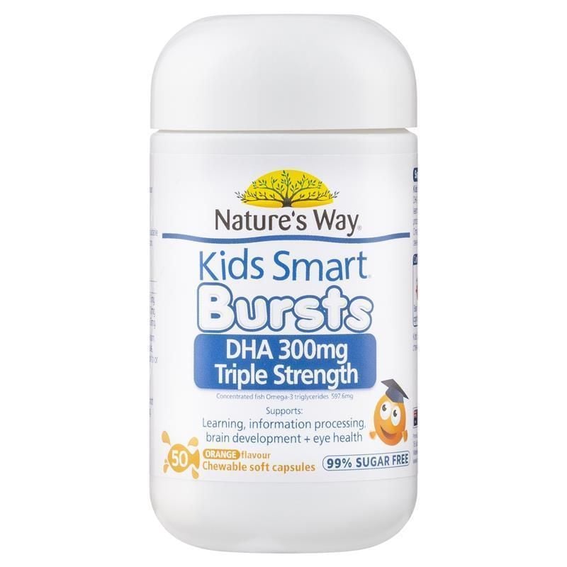 Viên nhai Nature's Way Kids Smart Bursts DHA 300mg Triple Strength 50 viên