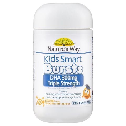 Viên nhai Nature's Way Kids Smart Bursts DHA 300mg Triple Strength 50 viên