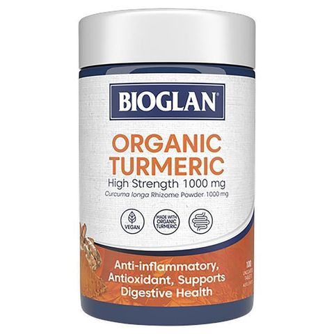 Viên uống tinh chất nghệ Bioglan Superfoods Organic Turmeric 1000mg 100 viên