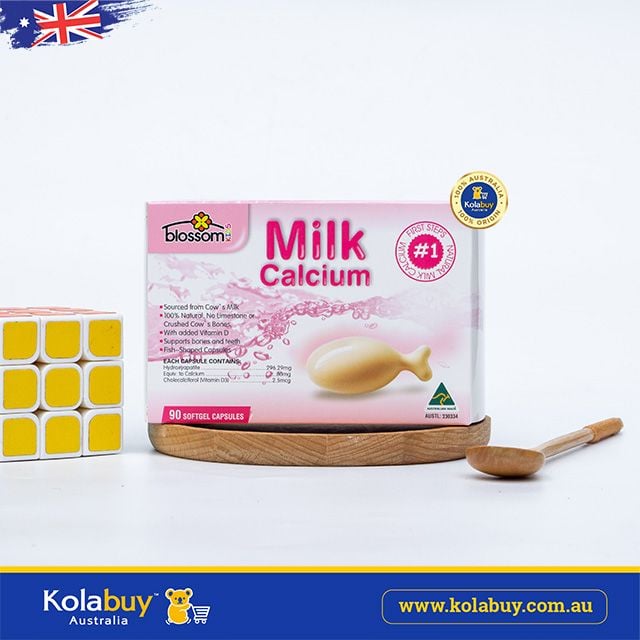 Viên bổ sung canxi cho bé Blossom Health Milk Calcium for Kids 90 viên