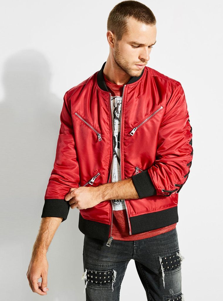 BOMBER WITH ZIPS - ÁO NAM