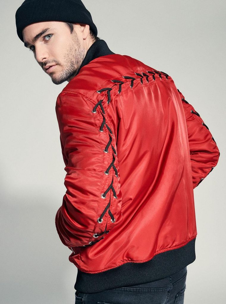 BOMBER WITH ZIPS - ÁO NAM