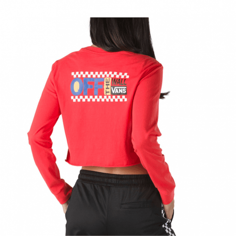AVENUE LONG SLEEVE RED CROP