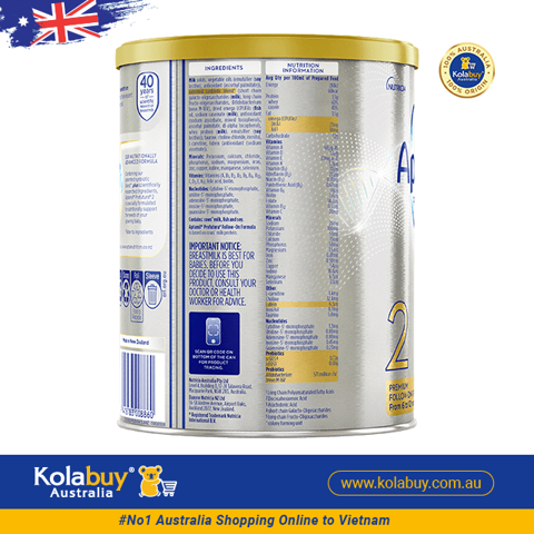 Sữa Aptamil Pro Úc số 2 cho trẻ từ 6-12 tháng tuổi 900g