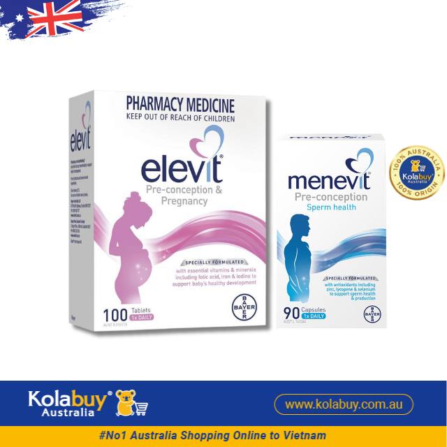 [Special Set] Chăm sóc sức khỏe trước sinh cho cả nam và nữ Elevit 100v & Menevit 90v (Discount đến 30%)