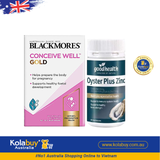 [Special Set] Chăm sóc sức khỏe trước sinh cho cả nam và nữ Bổ trứng Blackmores 56v & Tinh chất Hàu Úc Oyster plus (Discount đến 30%)