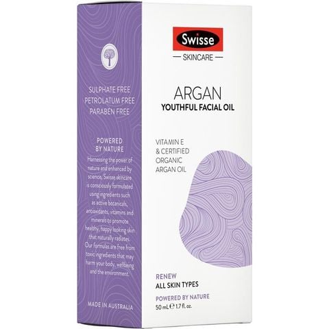 Dầu dưỡng da mặt trẻ hoá Swisse Argan 50ml