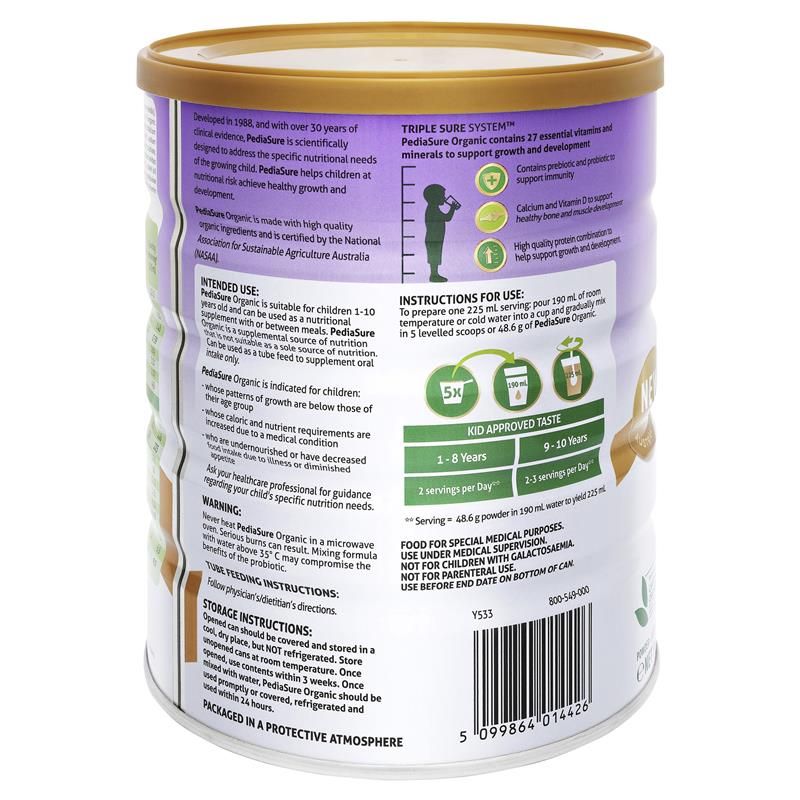 Sữa bột cho bé vị Vani PediaSure Organic Úc 800g