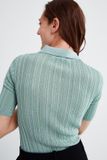 METALLIC THREAD POLO SWEATER- Áo Thun Nữ