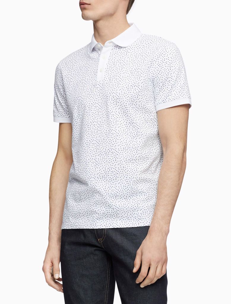 SHORT SLEEVE MICRO DOT PRINT POLO