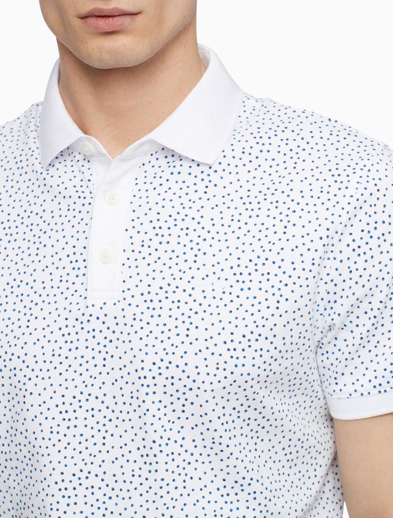 SHORT SLEEVE MICRO DOT PRINT POLO