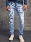 SKINNY JEANS WITH ABRASIANS - QUẦN NAM