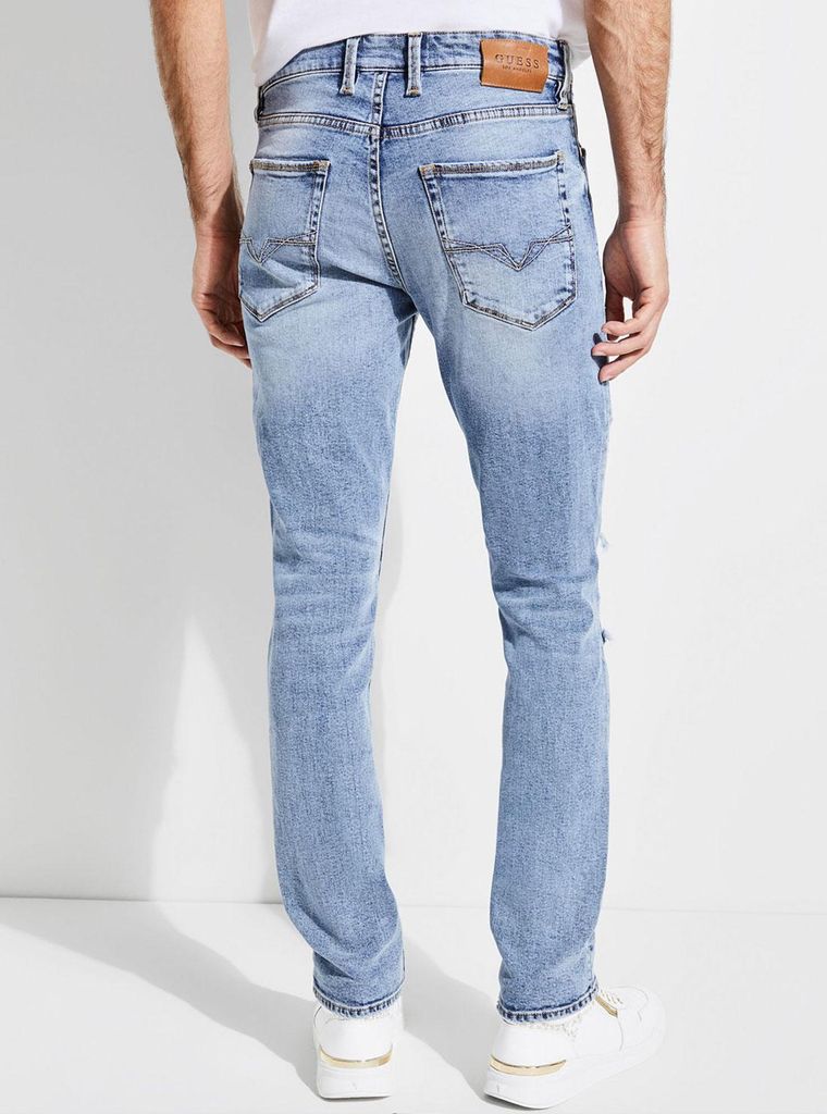 SKINNY JEANS WITH ABRASIANS - QUẦN NAM