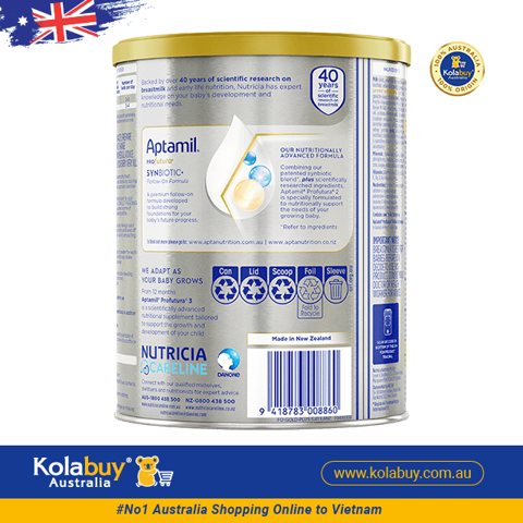 Sữa Aptamil Pro Úc số 2 cho trẻ từ 6-12 tháng tuổi 900g