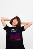 T-SHIRT WITH SLOGAN PRINT- Áo Thun Nữ
