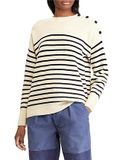 Button-Shoulder Wool Sweater