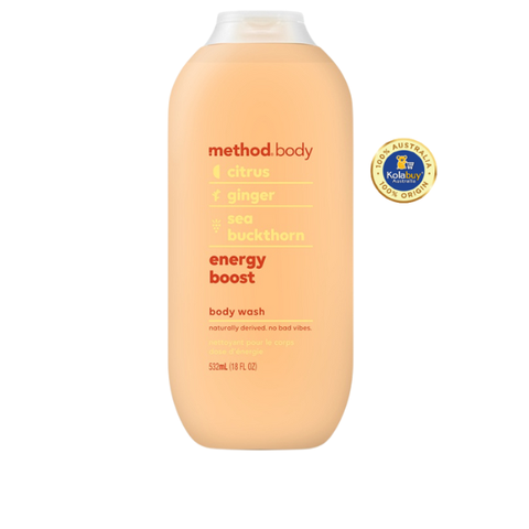 Dầu Tắm Method Màu Cam Body Wash Energy Boost 532ml
