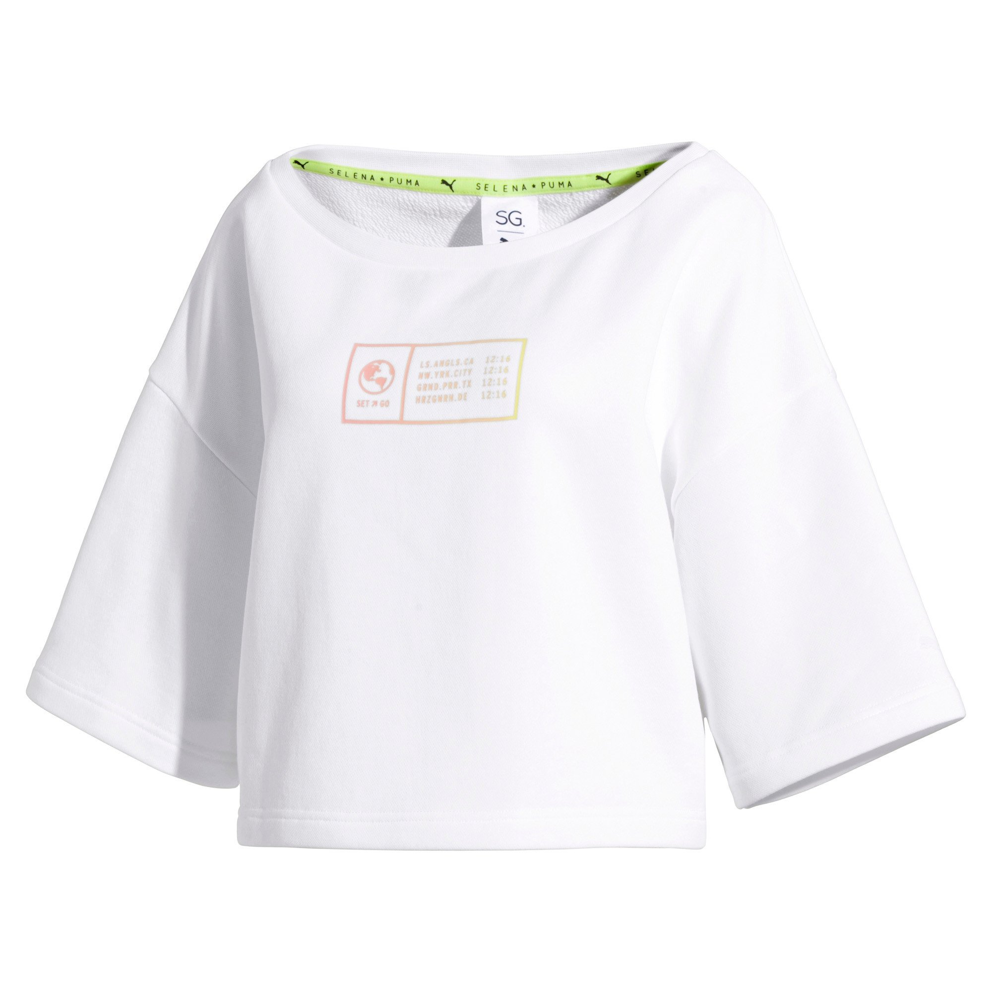 PUMA X SELENA GOMEZ CROPPED SHORT SLEEVE WOMEN S SWEATER Kolabuy Australia Authentic Premium Shopping