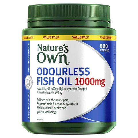 Nature's Own Odourless Fish Oil 1000mg Exclusive Size 500 viên