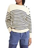 Button-Shoulder Wool Sweater