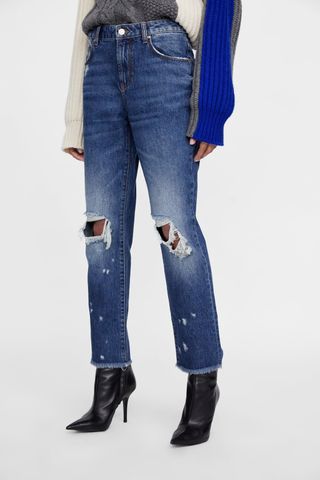 Z1975 RIPPED JEANS- Quần Jean Nữ