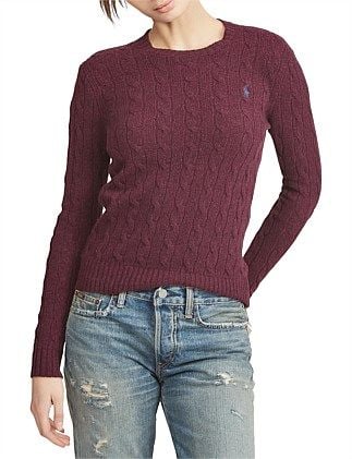 Cable Wool Crewneck Sweater