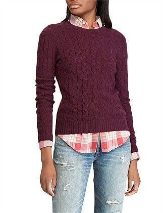 Cable Wool Crewneck Sweater