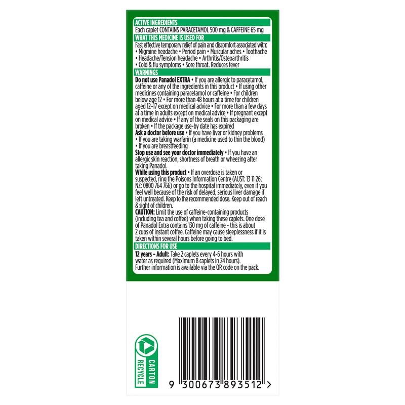 Viêng uống Panadol Extra Optizorb 48 viên