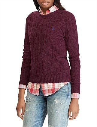 Cable Wool Crewneck Sweater