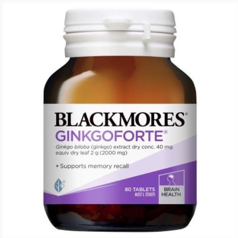 Thuốc bổ não Blackmores Ginkgo Forte 2000mg 80 viên
