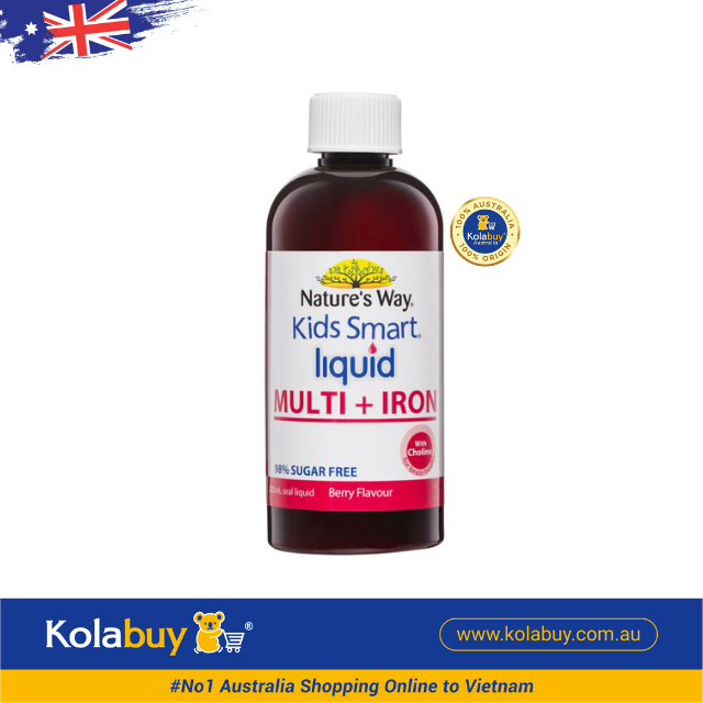 Siro Bổ sung Sắt tổng hợp cho bé Nature’s Way Kids Smart Liquid Multi Iron 200ml